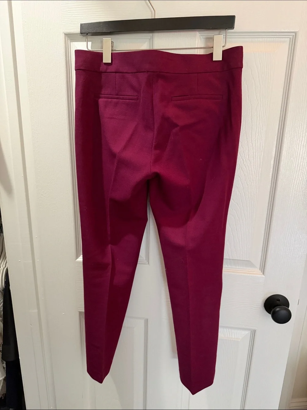 J. Crew “Campbell” Fit Tailored Ankle Pants in Deep Berry